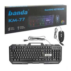 Teclado + mouse gamer USB con luz LED (marca Banda)
