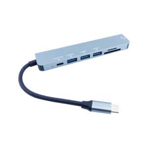 HUB type C (7 en 1) con HDMI, USB, PD, TF, y SD 3.0 (producto de aluminio)