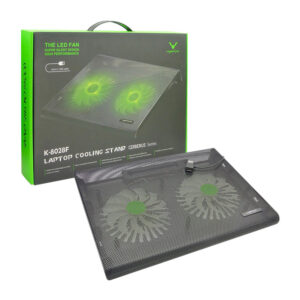 Base de enfriamiento para notebook con 2 ventiladores y luz, Modelo K-8028F