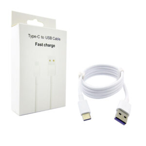 Cable Type-C a USB A, para carga rápida y datos. Alta calidad, en caja.