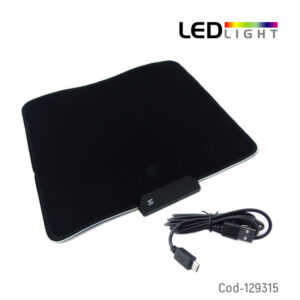 Pad mouse gamer con luz RGB 30x25