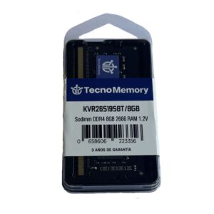 Memoria ram TecnoMemory Sodimm DDR4 8GB 2666Mhz KVR26S19S8T/8GB